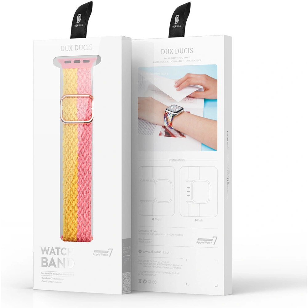 Hurtownia GSM - Pasek Dux Ducis Strap Apple Watch 4/5/6/7/8/9/SE/10 40/41/42mm różowo-żółty (Mixture Version) - DDS976 - {ean13} - Hurt