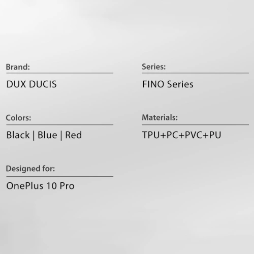 Etui Dux Ducis Fino OnePlus 10 Pro czarny