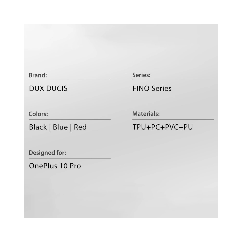 Hurtownia GSM - Dux Ducis Fino OnePlus 10 Pro fekete tok - DDS981 - {ean13} - Hurt