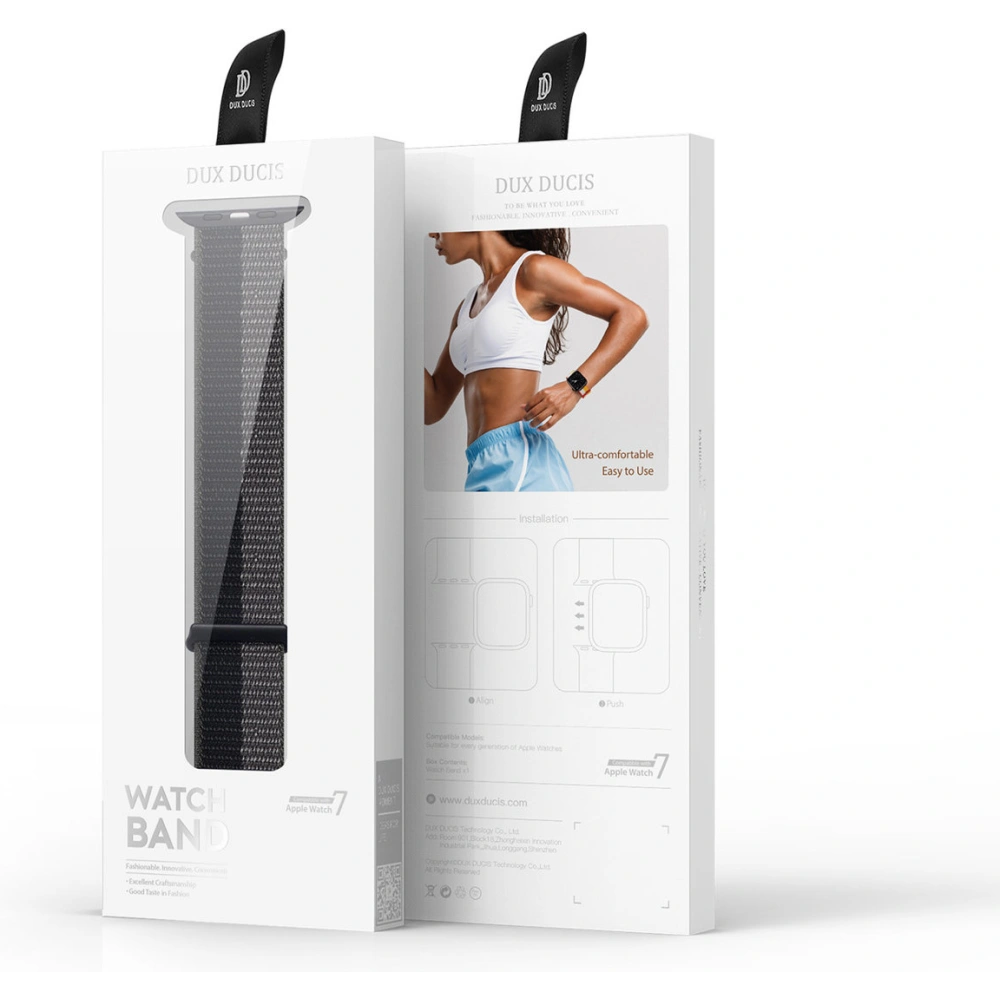Hurtownia GSM - Dux Ducis Heveder Apple Watch 4/5/6/7/8/9/SE/10 40/41/42mm szürke (Sport Verzió) - DDS998 - {ean13} - Hurt