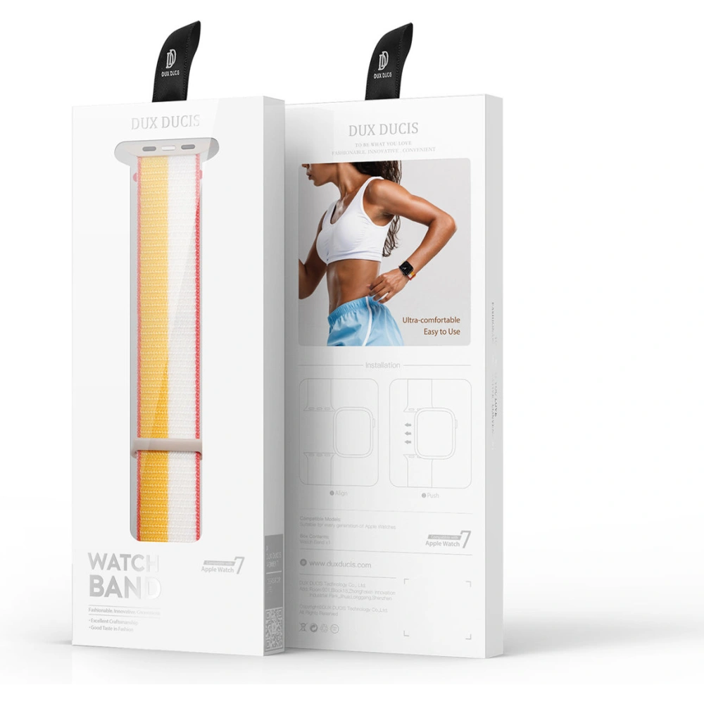 Hurtownia GSM - Pasek Dux Ducis Strap Apple Watch 4/5/6/7/SE/8/9/Ultra 44/45/49mm alb (Versiunea Sport) - DDS1000 - {ean13} - Hurt