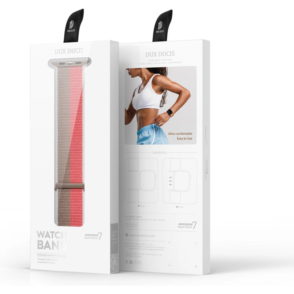 Hurtownia GSM - Pasek Dux Ducis Strap Apple Watch 4/5/6/7/SE/8/9/Ultra 44/45/49mm roz (Versiunea Sport) - DDS1001 - {ean13} - Hurt
