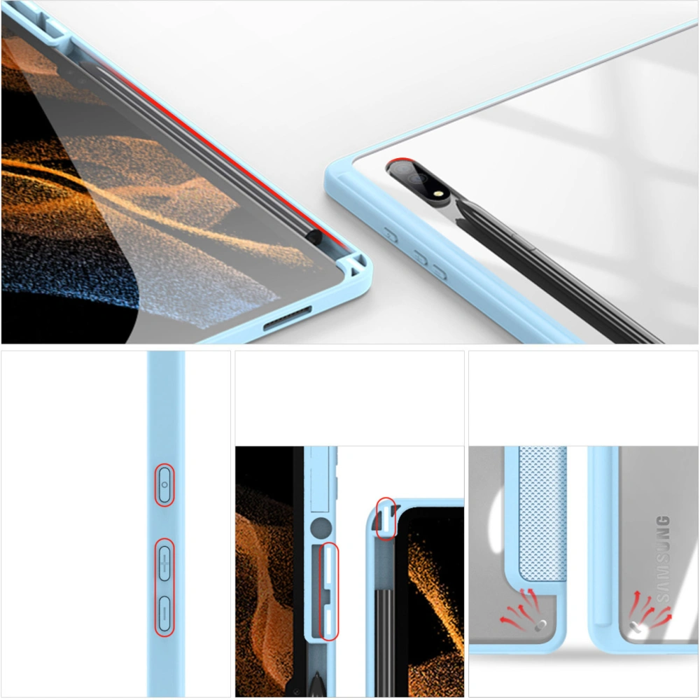 Hurtownia GSM - Etui Dux Ducis Toby Samsung Galaxy Tab S8 Ultra suport pentru stylus albastru - DDS1010 - {ean13} - Hurt