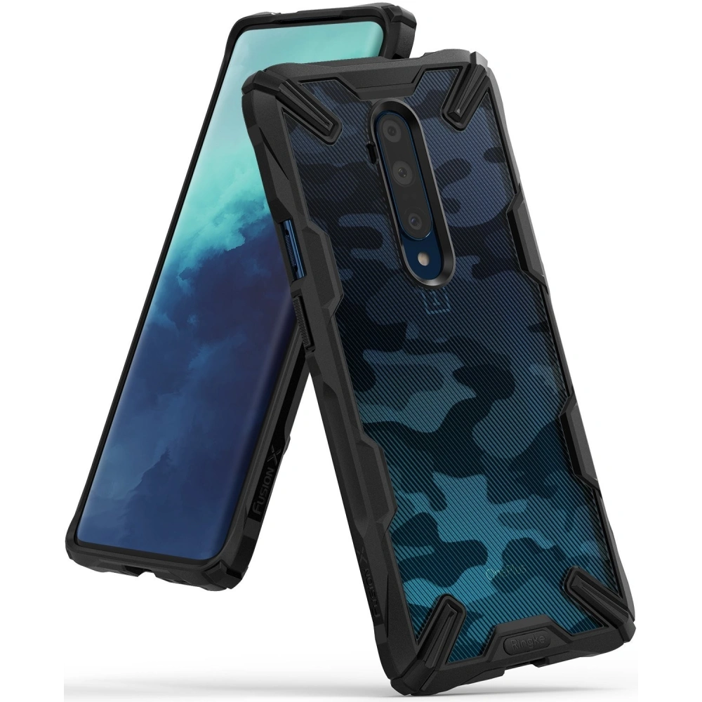 Hurtownia GSM - Etui Ringke Fusion-X Design OnePlus 7T Pro Camo (Moro) černé - RGK1068MOB - {ean13} - Hurt