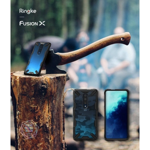 Etui Ringke Fusion-X Design OnePlus 7T Pro Camo (Moro) Black