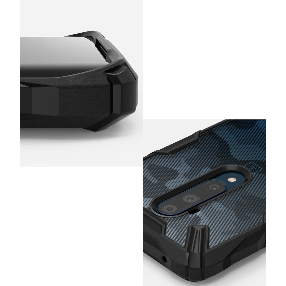 Hurtownia GSM - Etui Ringke Fusion-X Design OnePlus 7T Pro Camo (Moro) černé - RGK1068MOB - {ean13} - Hurt
