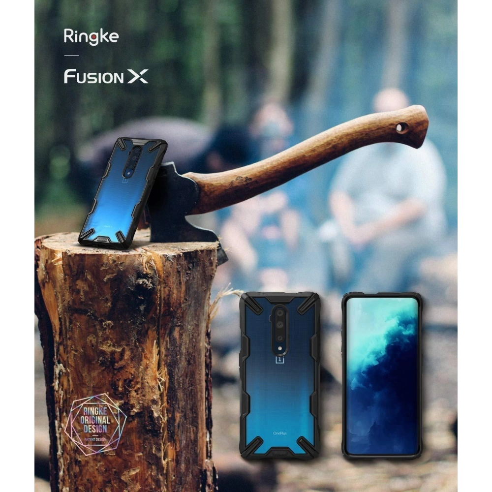 Hurtownia GSM - Etui Ringke Fusion-X OnePlus 7T Pro černé - RGK1066BLK - {ean13} - Hurt