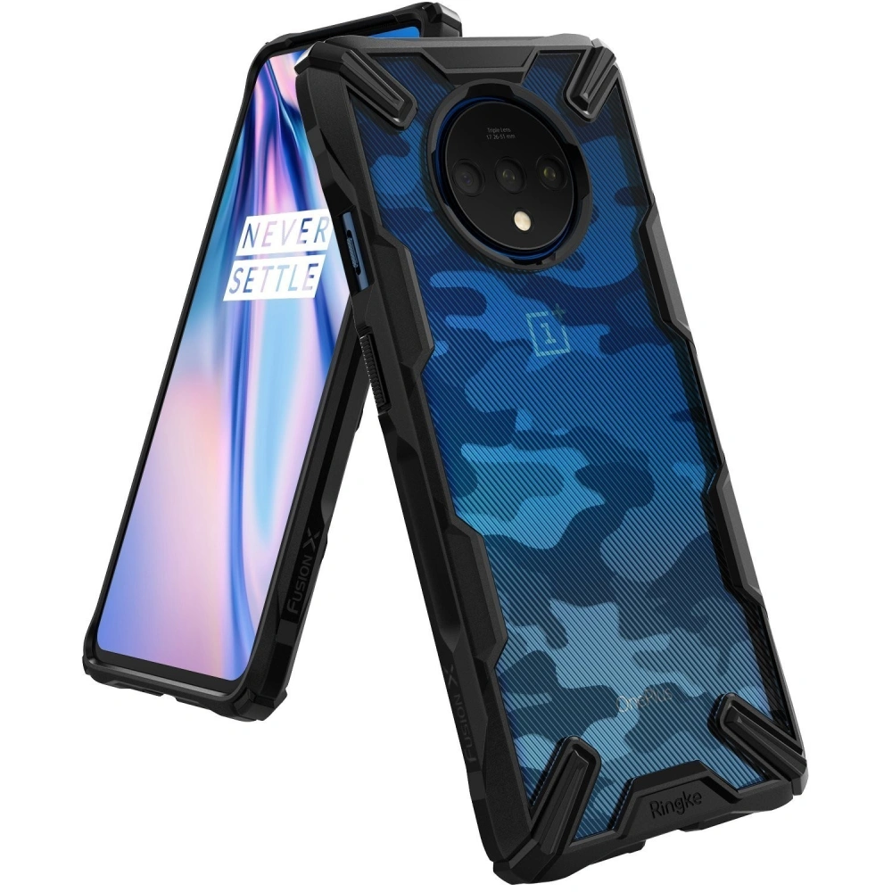 Hurtownia GSM - Case Ringke Fusion-X Design OnePlus 7T Camo (Moro) Schwarz - RGK1065MOB - {ean13} - Hurt