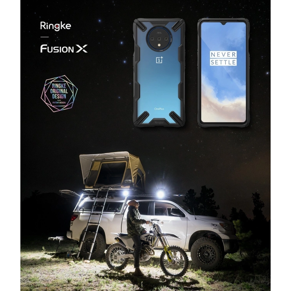Hurtownia GSM - Etui Ringke Fusion-X OnePlus 7T Černé - RGK1063BLK - {ean13} - Hurt
