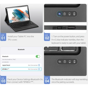 Hurtownia GSM - Dux Ducis Touchpad Billentyűzet Tok Bluetooth Samsung Galaxy Tab A8 10.5 fekete - DDS1037 - {ean13} - Hurt