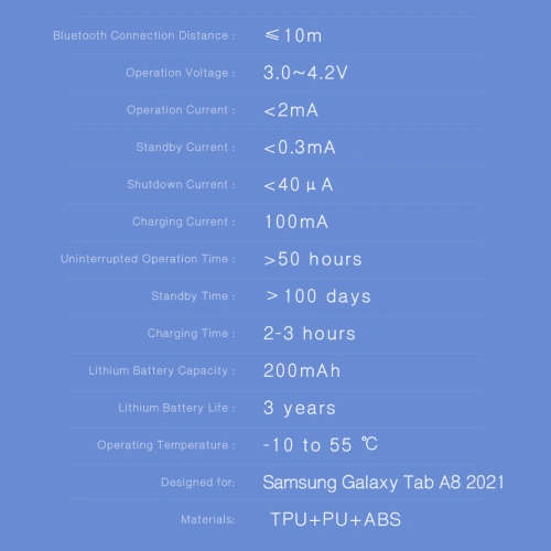 Etui Dux Ducis Touchpad Keyboard Case Bluetooth Samsung Galaxy Tab A8 10.5 czarny