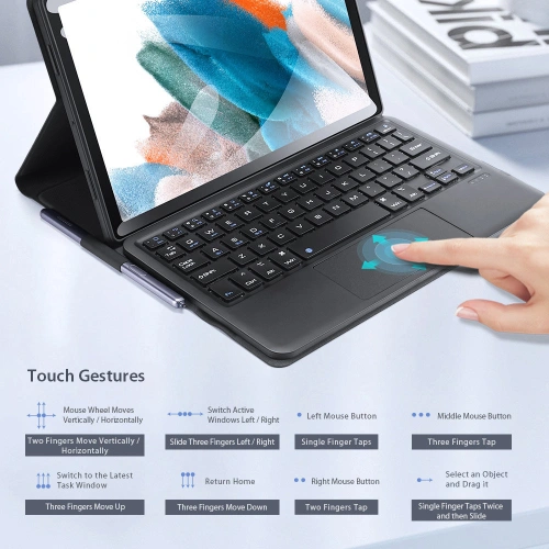 Etui Dux Ducis Touchpad Keyboard Case Bluetooth Samsung Galaxy Tab A8 10.5 czarny
