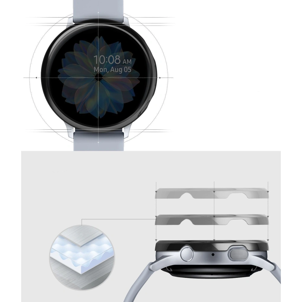 Hurtownia GSM - Nakládka Ringke Bezel Styling Samsung Galaxy Watch Active 2 40mm nerezová ocel černý lesk GWA2-40-03 - RGK1072SGBLK - {ean13} - Hurt