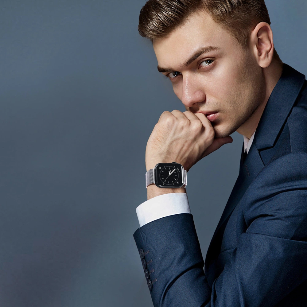 Hurtownia GSM - Dux Ducis Magnetic heveder Apple Watch 4/5/6/7/8/9/SE/10 40/41/42mm ezüst (Milanói verzió) - DDS1078 - {ean13} - Hurt