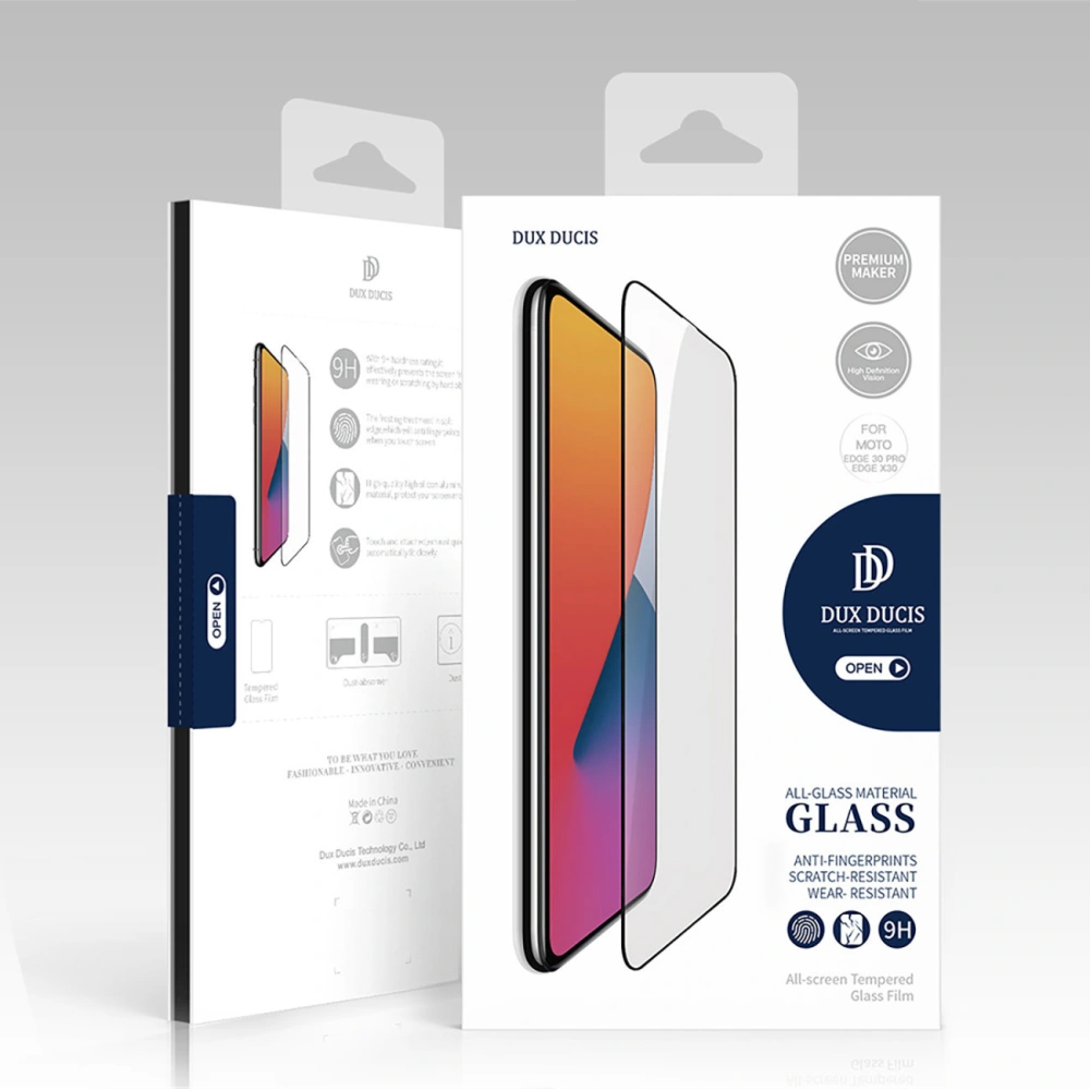 Hurtownia GSM - Dux Ducis 10D Edzett Üveg Motorola Moto Edge 30 Pro/Edge X30 fekete (tokbarát) - DDS1096 - {ean13} - Hurt