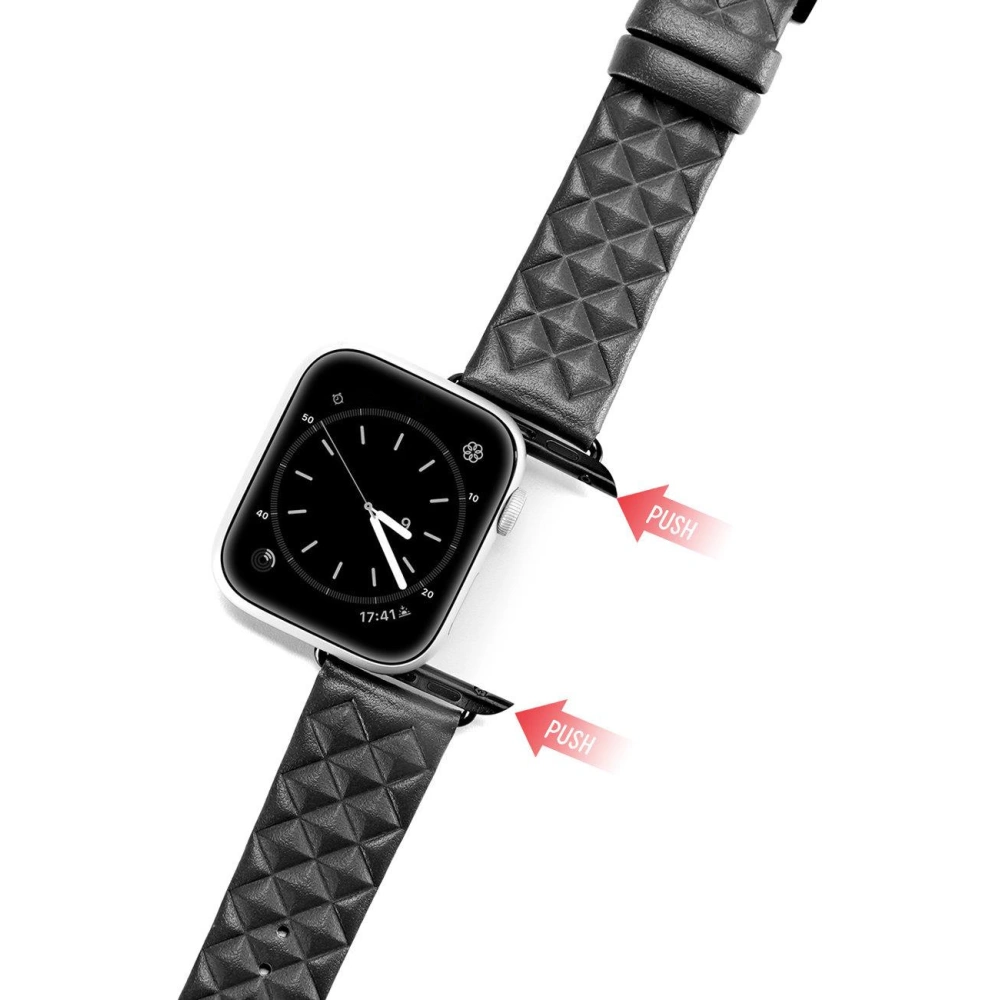Hurtownia GSM - Pasek Dux Ducis Leather Strap Apple Watch 4/5/6/7/8/9/SE/10 40/41/42mm černý (Enland Version) - DDS1105 - {ean13} - Hurt
