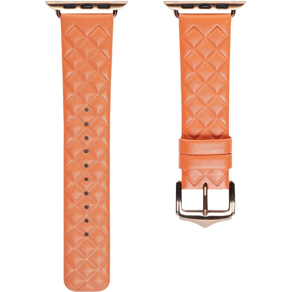 Hurtownia GSM - Pasek Dux Ducis Leather Strap Apple Watch 4/5/6/7/8/9/SE/10 40/41/42mm oranžový (Enland Version) - DDS1108 - {ean13} - Hurt