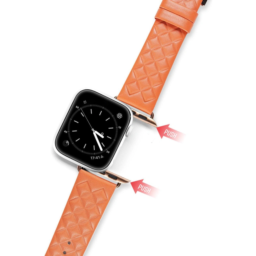 Hurtownia GSM - Pasek Dux Ducis Leather Strap Apple Watch 4/5/6/7/8/9/SE/10 40/41/42mm oranžový (Enland Version) - DDS1108 - {ean13} - Hurt