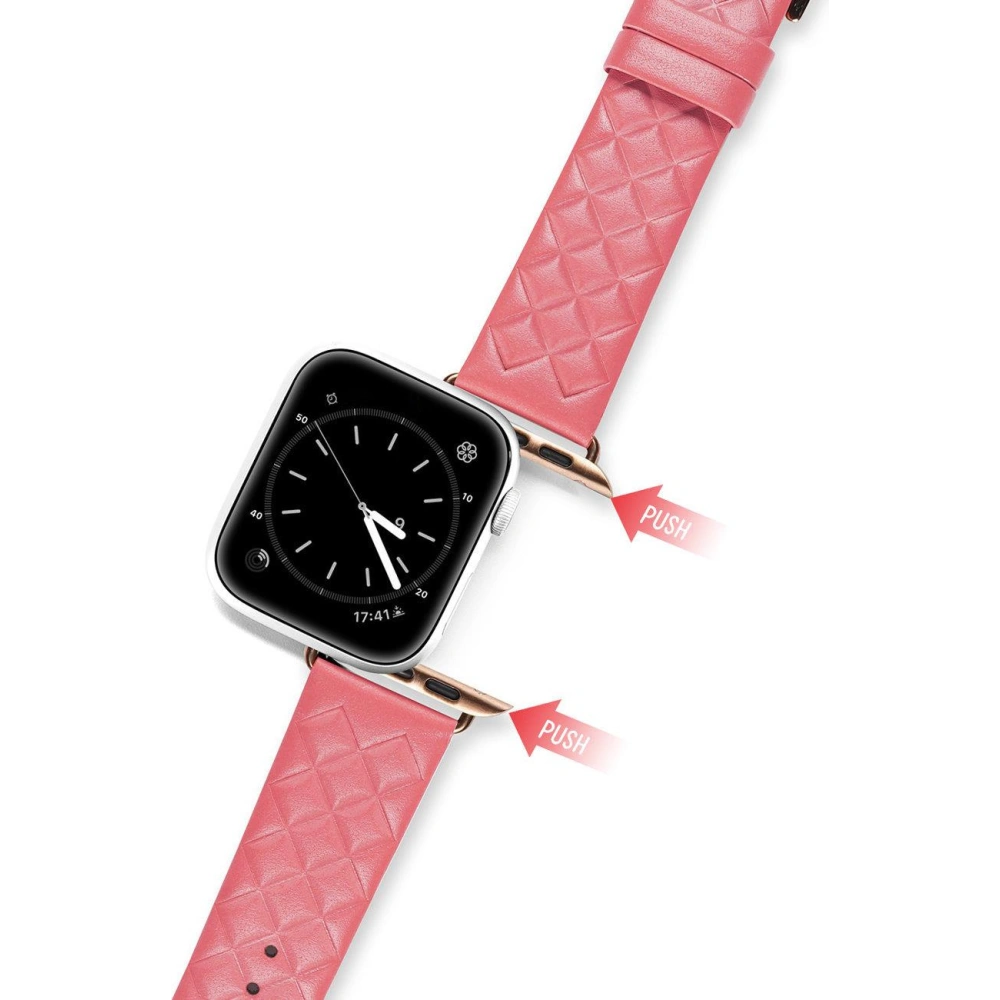 Hurtownia GSM - Pasek Dux Ducis Leather Strap Apple Watch 4/5/6/7/8/9/SE/10 40/41/42mm červený (Enland Version) - DDS1109 - {ean13} - Hurt