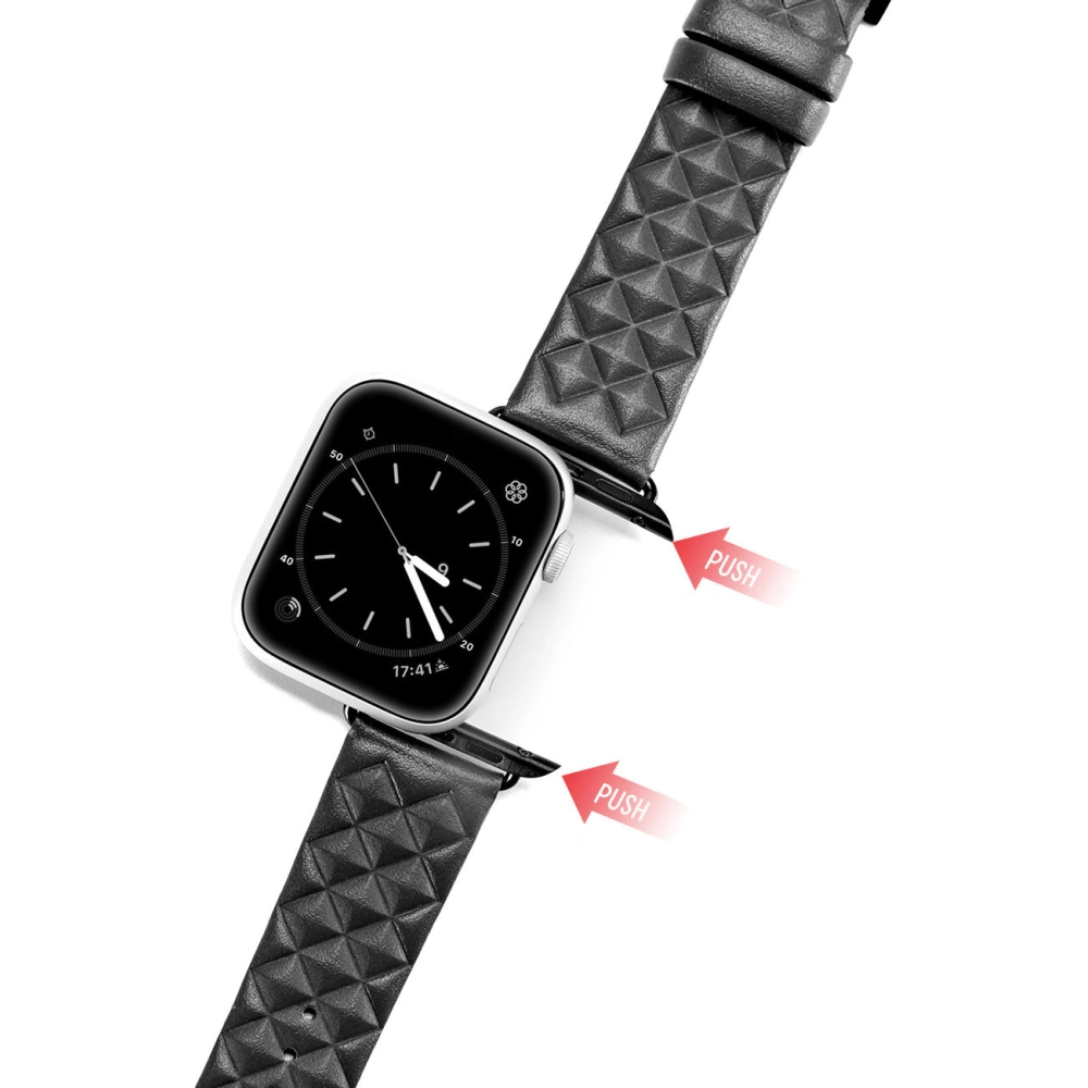 Hurtownia GSM - Pasek Dux Ducis Leather Strap Apple Watch 4/5/6/7/SE/8/9/Ultra 44/45/49mm černý (Enland Version) - DDS1110 - {ean13} - Hurt