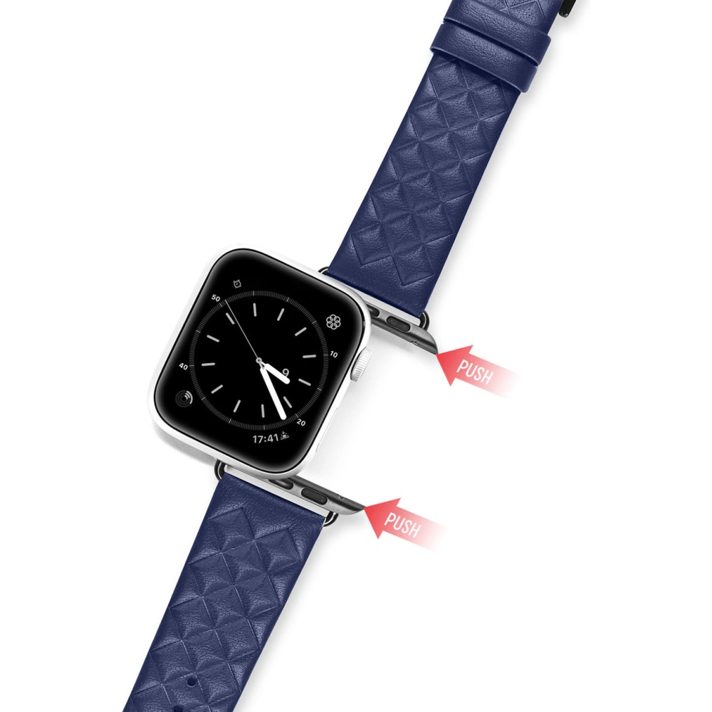 Hurtownia GSM - Pasek Dux Ducis Leather Strap Apple Watch 4/5/6/7/SE/8/9/Ultra 44/45/49mm modrý (Enland Version) - DDS1111 - {ean13} - Hurt