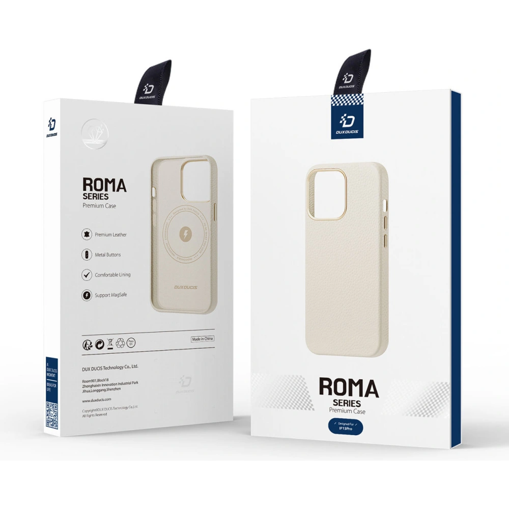 Etui Dux Ducis Roma Apple iPhone 13 Pro biały