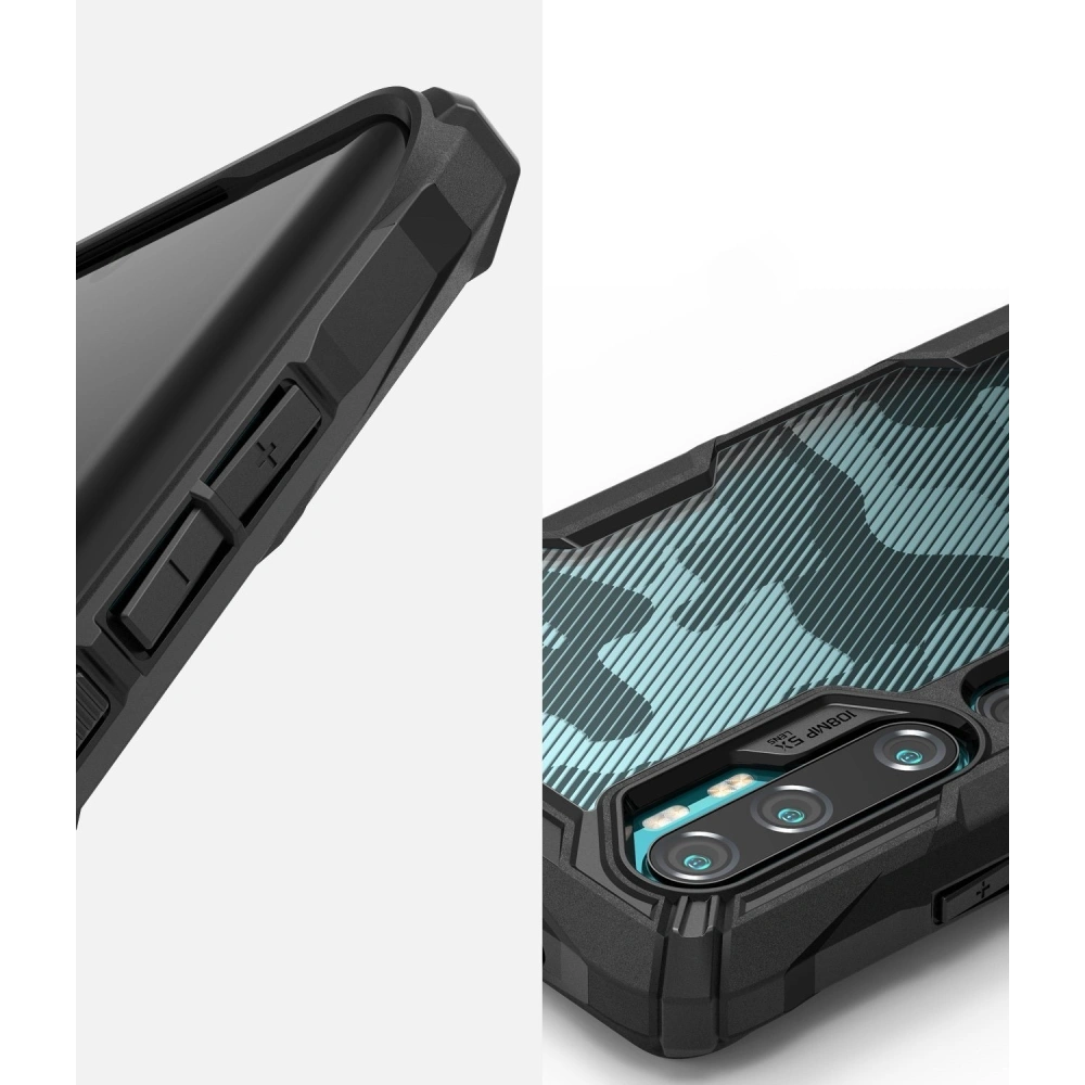 Hurtownia GSM - Etui Ringke Fusion-X Design Xiaomi Mi Note 10 Camo (Moro) černá - RGK1075MOB - {ean13} - Hurt