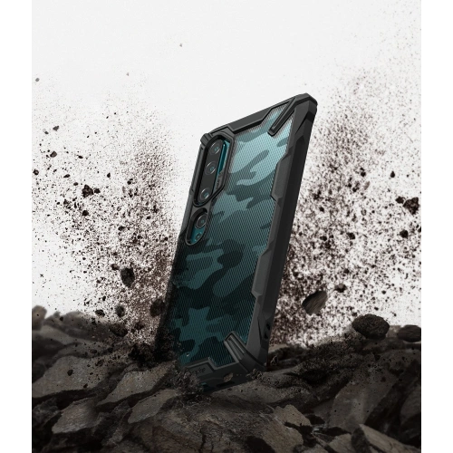 Etui Ringke Fusion-X Design Xiaomi Mi Note 10 Camo (Moro) Black