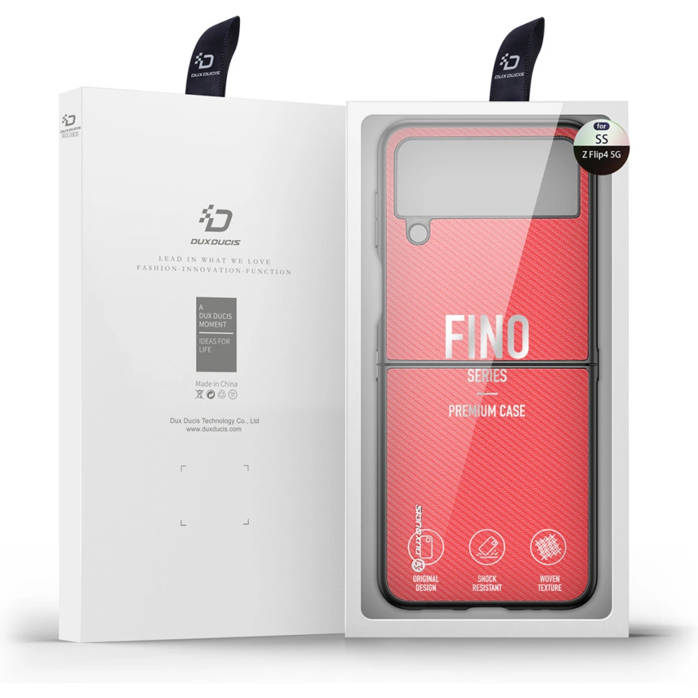 Hurtownia GSM - Dux Ducis Fino tok Samsung Galaxy Z Flip 4 piros - DDS1218 - {ean13} - Hurt