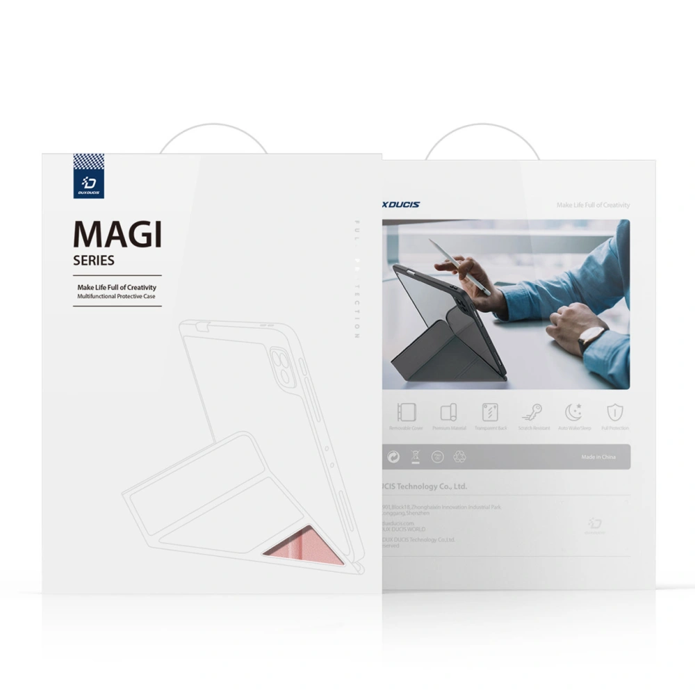 Etui Dux Ducis Magi pentru Apple iPad mini 2021 (a 6-a generație) / iPad mini 8.3" 2024 7gen cu suport pentru creion roz