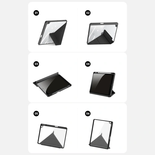 Etui Dux Ducis Magi Apple iPad 10.2 2019/2020/2021 (7., 8. i 9. generacji) Pencil holder szary