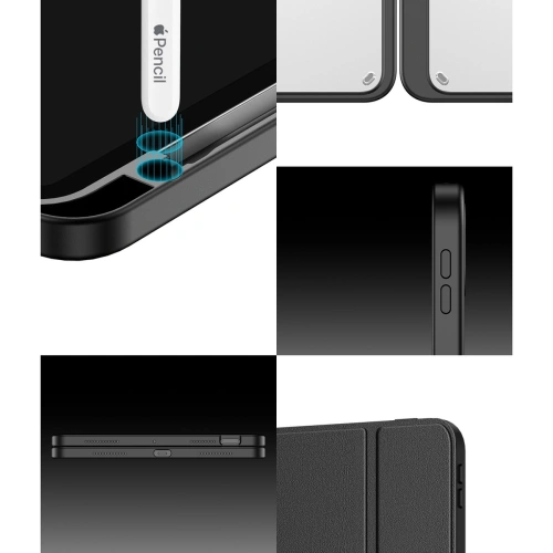 Etui Dux Ducis Magi Apple iPad Air 10.9 2020/2022 (4. i 5. generacji) / iPad Air 11 2024 (6. generacji) Pencil holder szary