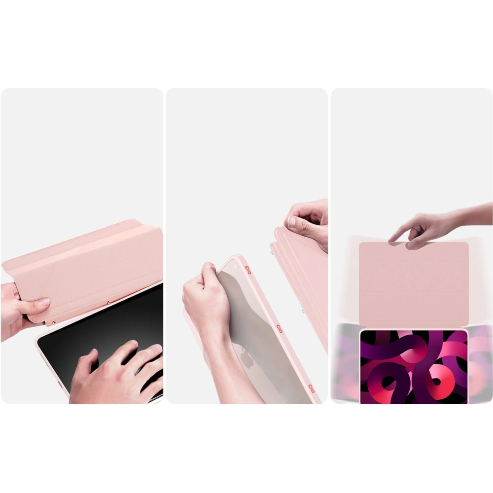 Case Dux Ducis Magi für Apple iPad Air 10.9 2020/2022 (4. und 5. Generation) / iPad Air 11 2024 (6. Generation) mit Stifthalter in Rosa
