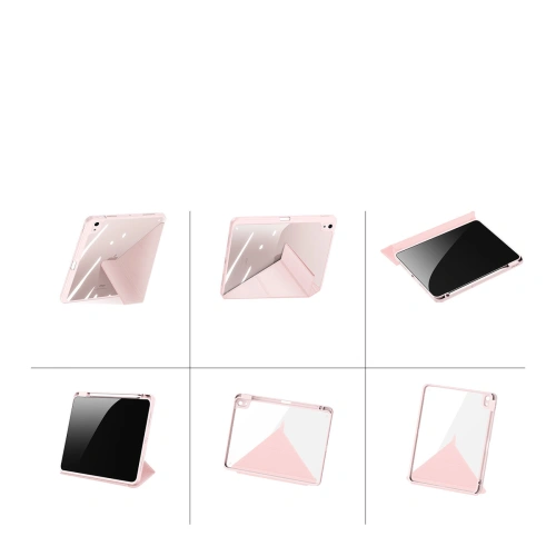 Etui Dux Ducis Magi Apple iPad Air 10.9 2020/2022 (4. i 5. generacji) / iPad Air 11 2024 (6. generacji) Pencil holder różowy