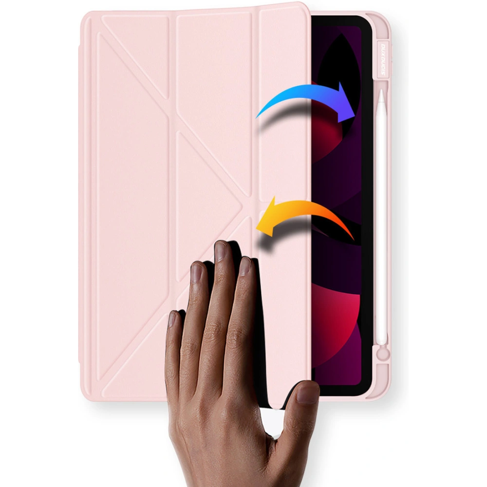 Dux Ducis Magi etui Apple iPad Air 10.9 2020/2022 (4. és 5. generáció) / iPad Air 11 2024 (6. generáció) ceruzatartó rózsaszín