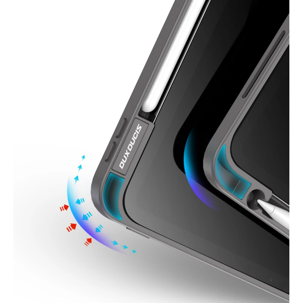 Hurtownia GSM - Case Dux Ducis Magi für Apple iPad Air 10.9 2020 (4. Generation)/iPad Pro 11 2018/2020/2021 (1., 2., 3. Generation) mit Stifthalter in Grau - DDS1237 - {ean13} - Hurt