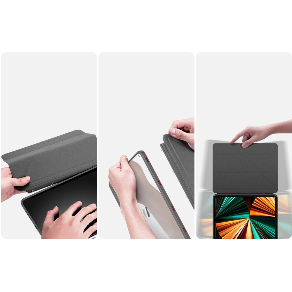 Hurtownia GSM - Etui Dux Ducis Magi Apple iPad Pro 12.9 2018/2020/2021 (3., 4. és 5. generáció) Ceruza tartó szürke - DDS1240 - {ean13} - Hurt