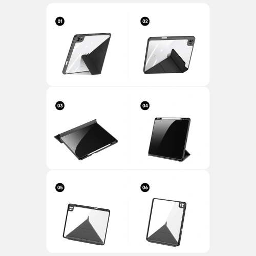 Etui Dux Ducis Magi Apple iPad Pro 12.9 2018/2020/2021 (3., 4. i 5. generacji) Pencil holder szary