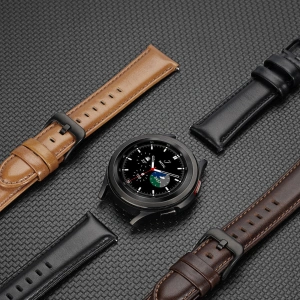 Hurtownia GSM - Pasek Dux Ducis din piele Samsung Galaxy Watch/Huawei Watch/Honor Watch/Xiaomi Watch (22mm) negru (Versiunea Business) - DDS1267 - {ean13} - Hurt