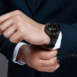 Hurtownia GSM - Pasek Dux Ducis din piele Samsung Galaxy Watch/Huawei Watch/Honor Watch/Xiaomi Watch (22mm) negru (Versiunea Business) - DDS1267 - {ean13} - Hurt