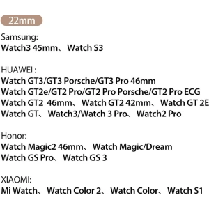 Hurtownia GSM - Pasek Dux Ducis din piele Samsung Galaxy Watch/Huawei Watch/Honor Watch/Xiaomi Watch (22mm) negru (Versiunea Business) - DDS1267 - {ean13} - Hurt