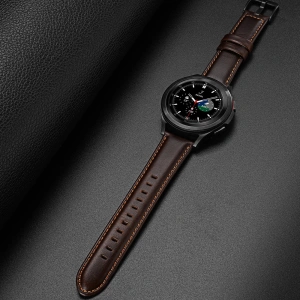 Hurtownia GSM - Pasek Dux Ducis din piele Samsung Galaxy Watch/Huawei Watch/Honor Watch/Xiaomi Watch (22mm) maro închis (Versiunea Business) - DDS1268 - {ean13} - Hurt