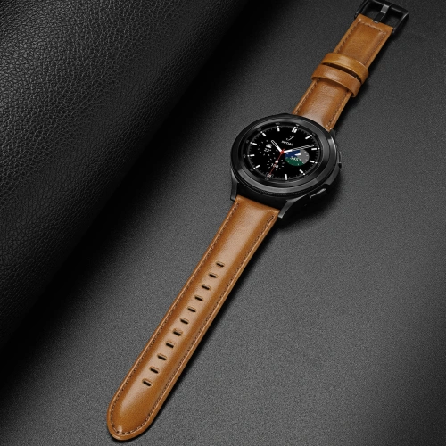 Pasek Dux Ducis Leather Strap Samsung Galaxy Watch/Huawei Watch/Honor Watch/Xiaomi Watch (22mm) brązowy (Business Version)