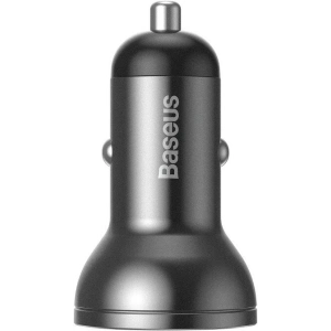 Hurtownia GSM - Ładowarka samochodowa Baseus Digital Display Dual USB 4.8A Car Charger 24W Grey - BSU089GRY - {ean13} - Hurt