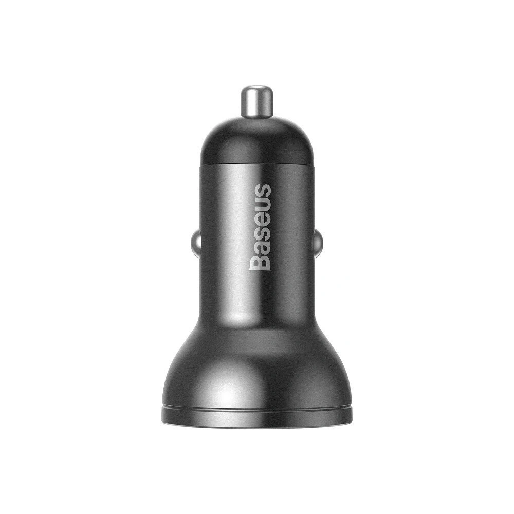 Hurtownia GSM - Auto nabíječka Baseus s digitálním displejem, duální USB 4.8A, 24W, šedá - BSU089GRY - {ean13} - Hurt