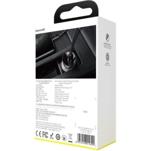 Hurtownia GSM - Ładowarka samochodowa Baseus Digital Display Dual USB 4.8A Car Charger 24W Grey - BSU089GRY - {ean13} - Hurt