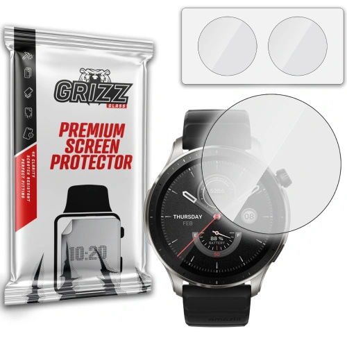 Szkło hybrydowe GrizzGlass HybridGlass do Amazfit GTR 4