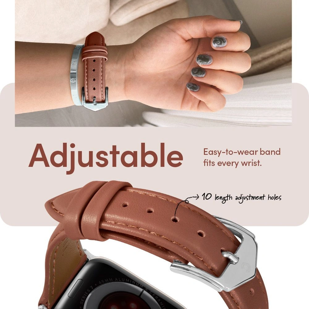 Hurtownia GSM - Pasek Spigen Cyrill Kajuk Apple Watch 4/5/6/7/SE 40/41mm Castană - SPN2546 - {ean13} - Hurt