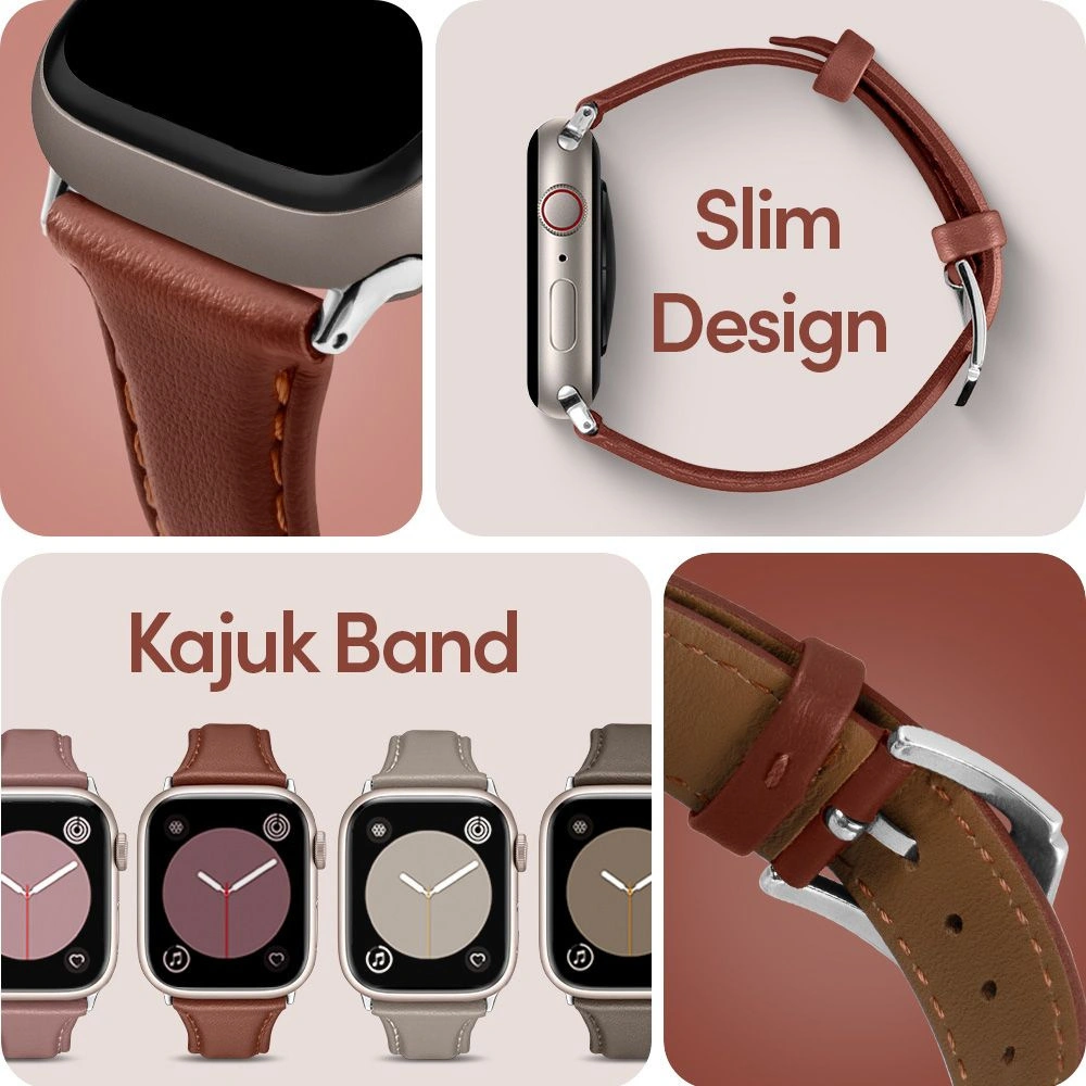 Hurtownia GSM - Pasek Spigen Cyrill Kajuk Apple Watch 4/5/6/7/SE 40/41mm Kaštan - SPN2546 - {ean13} - Hurt
