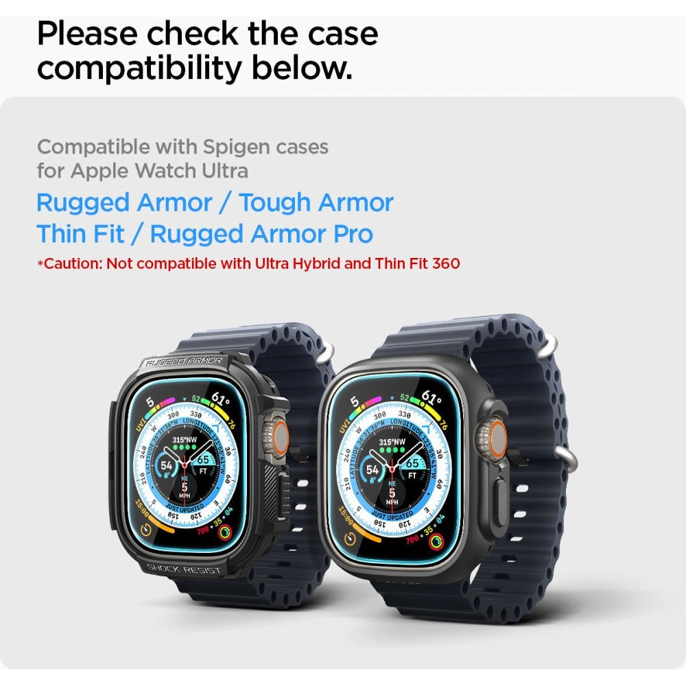 Hurtownia GSM - Gehärtetes Glas Spigen GLAS.tR ez Fit Apple Watch Ultra 49mm Klar [2 PACK] - SPN2548 - {ean13} - Hurt